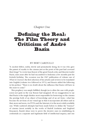 André Bazin and Italian Neorealism