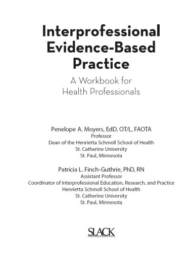 Interprofessional Evidence-Based Practice: A Workbook for Health Professionals