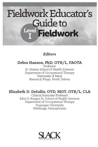 Fieldwork Educator’s Guide to Level I Fieldwork