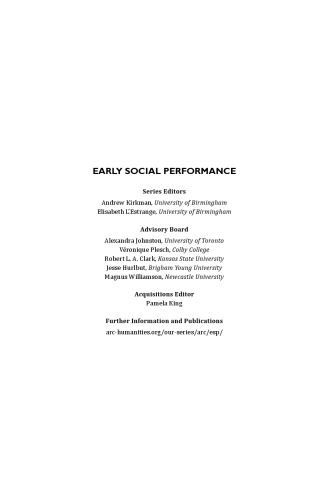 Early Performers and Performance in the Northeast of England