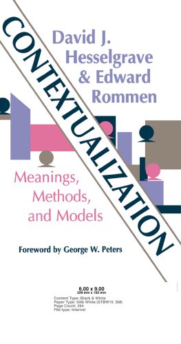 Contextualization : Meanings, Methods and Models