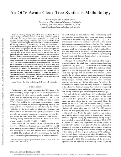 An OCV-Aware Clock Tree Synthesis Methodology