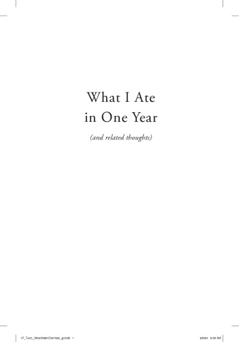 What I Ate in One Year