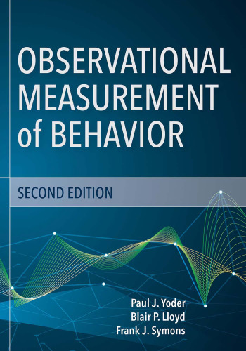 Observational Measurement of Behavior, 2e