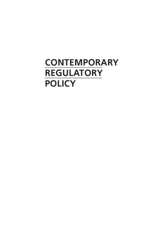 Contemporary Regulatory Policy