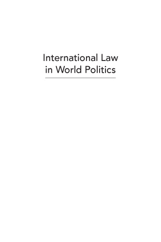 International Law in World Politics: An Introduction