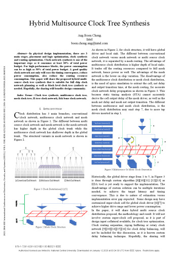 Hybrid Multisource Clock Tree Synthesis