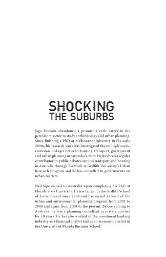 Shocking the Suburbs : Oil Vulnerability in the Australian City