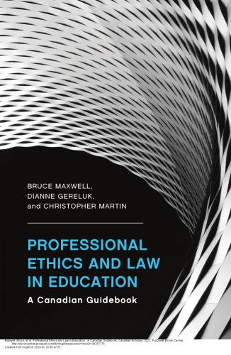 Professional Ethics and Law in Education: A Canadian Guidebook