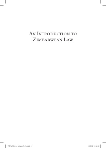 An Introduction to Zimbabwean Law