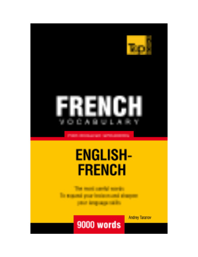 French vocabulary for English speakers - 9000 words
