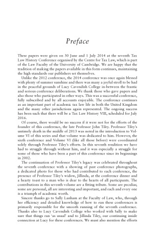 Studies in the History of Tax Law: Volume 7