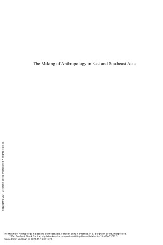 The Making of Anthropology in East and Southeast Asia