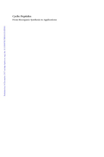 Cyclic peptides: from bioorganic synthesis to applications