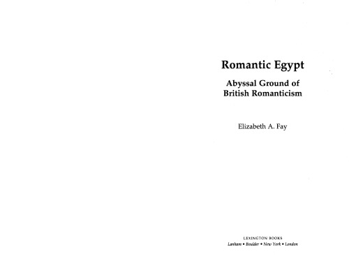 Romantic Egypt: Abyssal Ground of British Romanticism