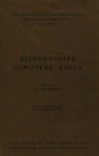 Bedfordshire Coroners' Rolls