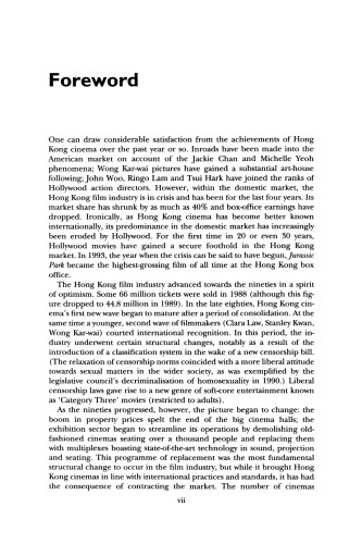 Hong Kong Cinema: The Extra Dimensions