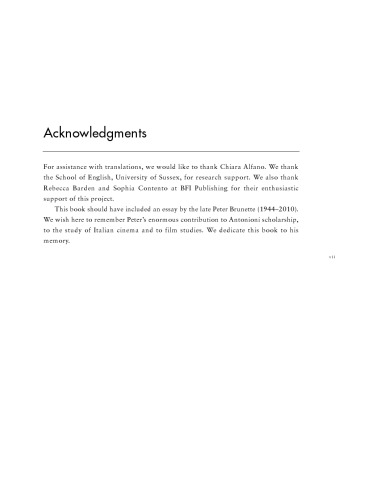 Antonioni: Centenary Essays