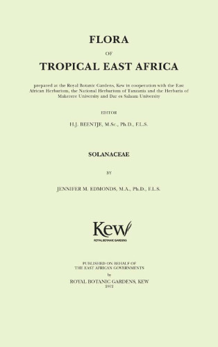 Flora of Tropical East Africa : Solanaceae