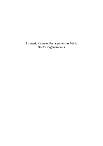 Strategic Change Management in Public Sector Organisations