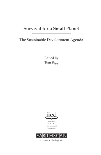 Survival for a small planet: the sustainable development agenda