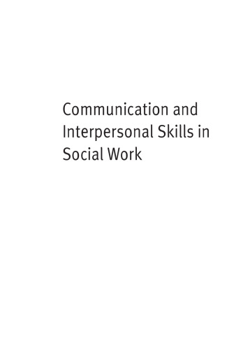 Communication and interpersonal skills in social work