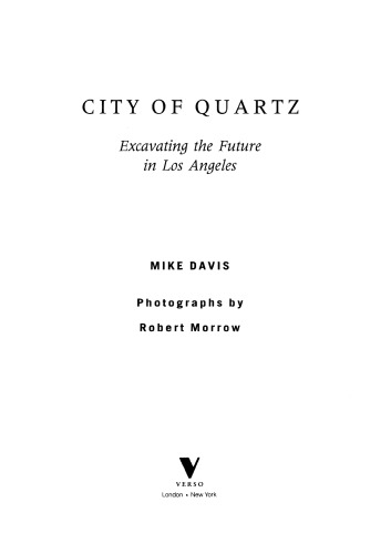 City of Quartz: Excavating the Future in Los Angeles