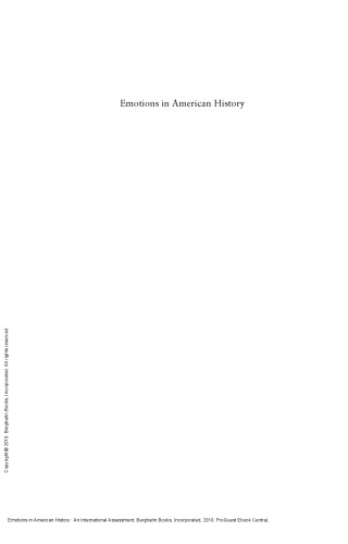 Emotions in American History : An International Assessment