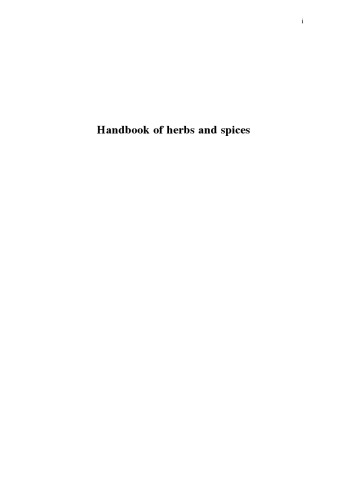 Handbook of Herbs and Spices. Volume 3
