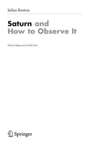 Saturn and how to observe it