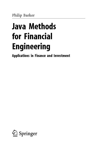 Java methods for financial engineering : applications in finance and investment
