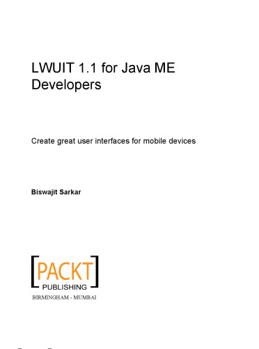 LWUIT 1.1 for Java ME Developers