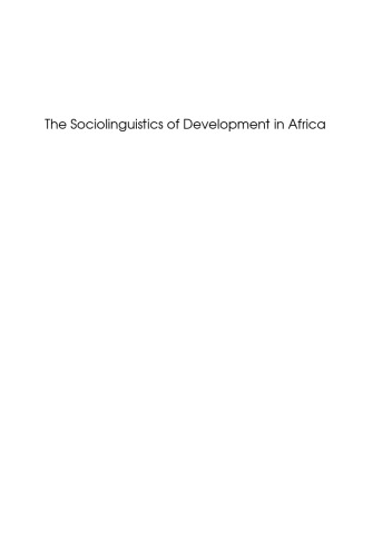TheSociolinguistics of Development in Africa