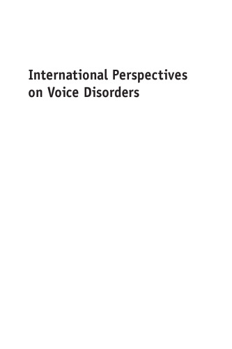 International Perspectives on Voice Disorders