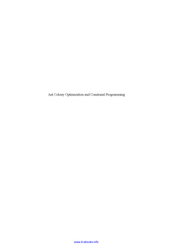 Ant Colony Optimization and Constraint Programming
