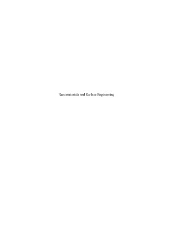 Nanomaterials and Surface Engineering