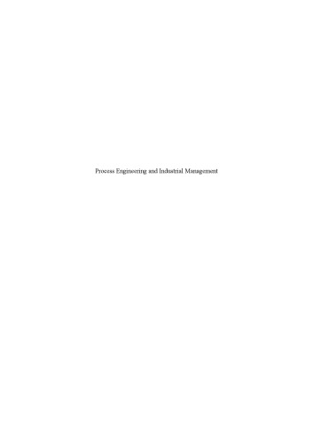 Process Engineering and Industrial Management