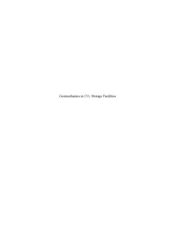 Geomechanics in CO Storage Facilities
