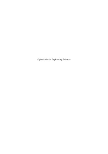 Optimization in Engineering Sciences