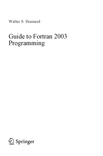 Guide to Fortran 2003 programming
