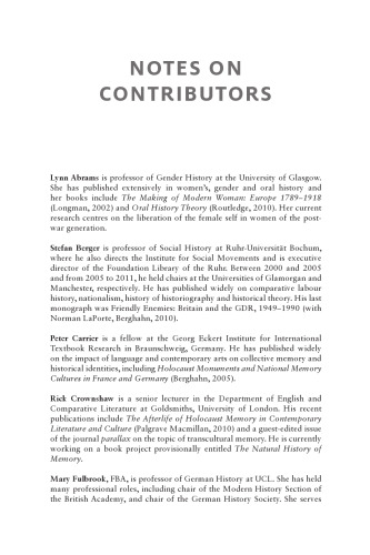 Writing the History of Memory