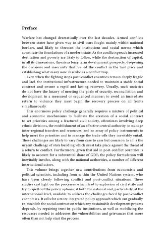 Securing Peace: State-Building and Economic Development in Post-Conflict Countries