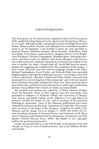 Pastoral Inscriptions: Reading and Writing Virgil's Eclogues