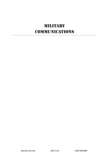 Military Communications: From Ancient Times to the 21st Century