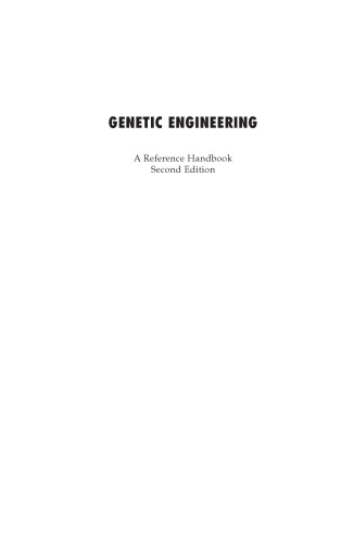 Genetic engineering: a reference handbook