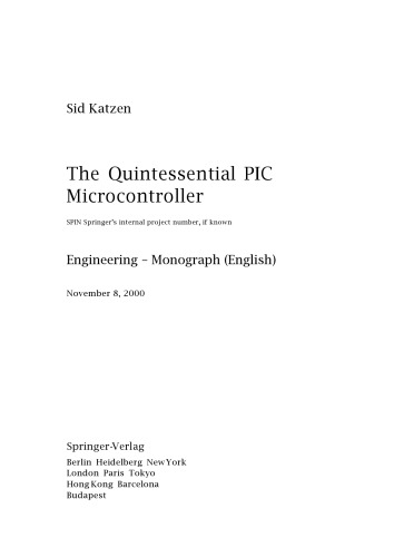 The Quintessential PIC? Microcontroller