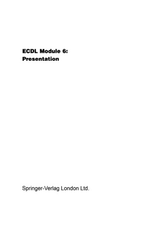 ECDL Module 6: Presentation: ECDL — the European PC standard
