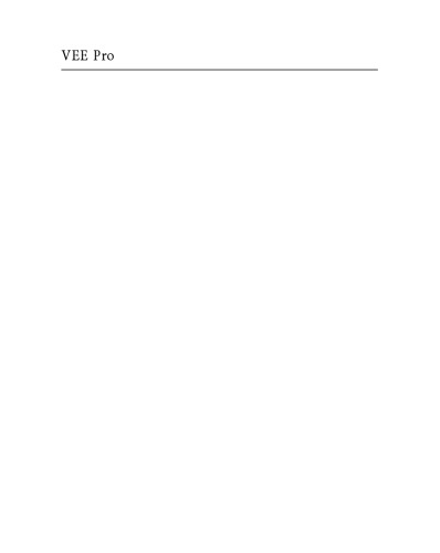 VEE Pro: Practical Graphical Programming