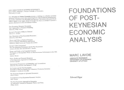 Foundations of Post-Keynesian Economic Analysis