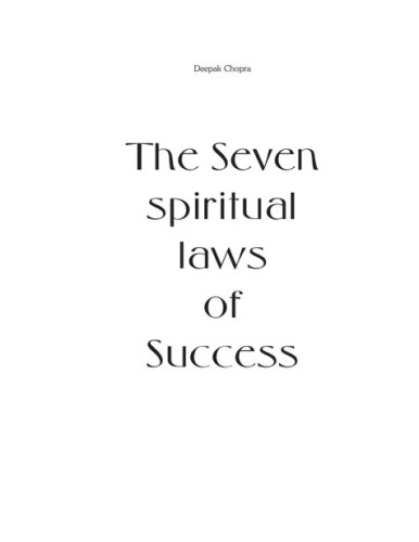 Applying the 7 laws of spiritual success: [workbook]